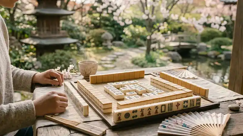 A Vita Mahjong játékképernyője letisztult kezelőfelülettel